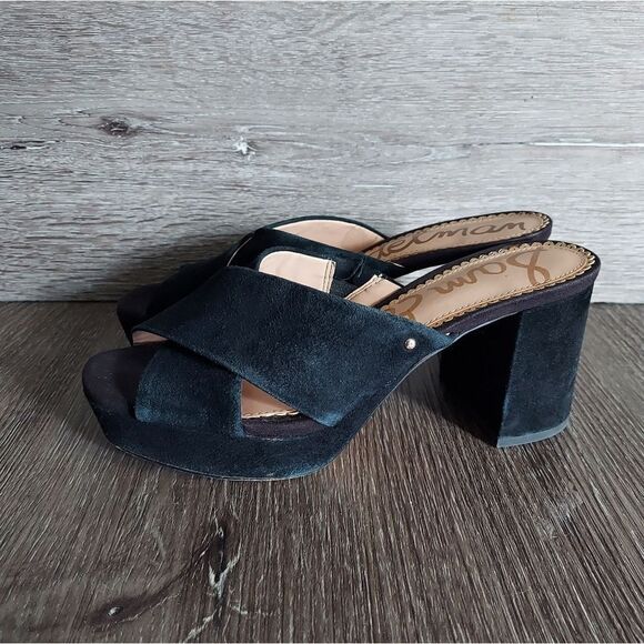 Sam Edelman Women's Jayne Suede Platform High-Heel Slide Sandals Size 5.5 - Picture 4 of 9
